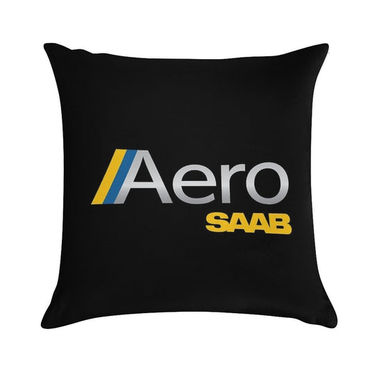 SAAB Turbo Retro Badge Sweden Stripes Soft Ultra-Soft Texture Throw Pillow