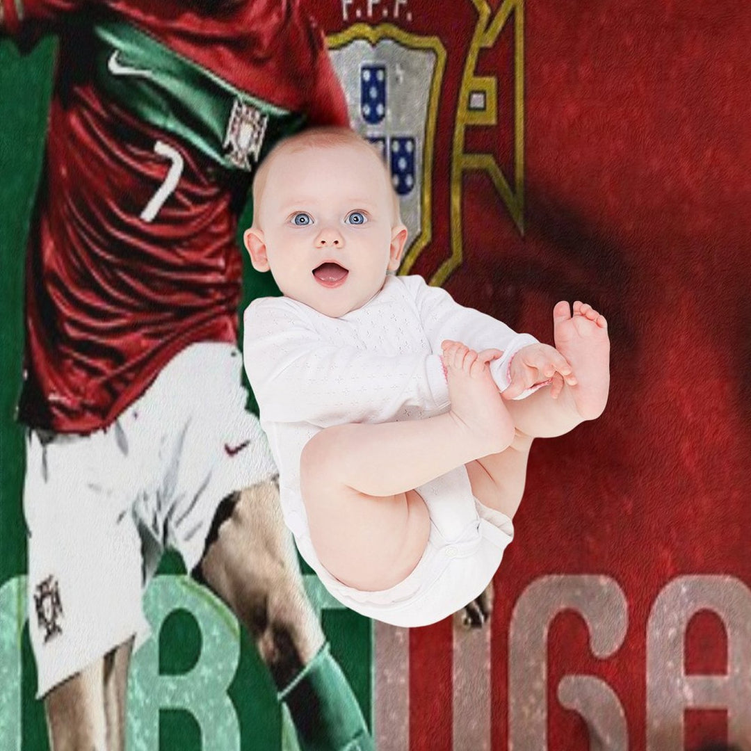 Art Cristiano Ronaldo Wrinkle-free Throw Blanket