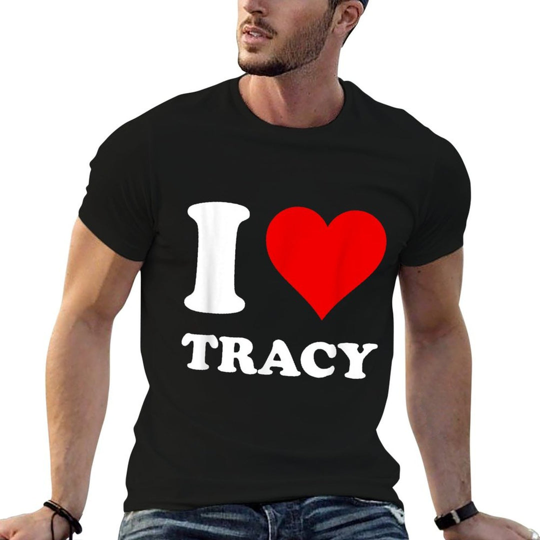 Red Heart I Love Tracy  Graphic-printed T-Shirt