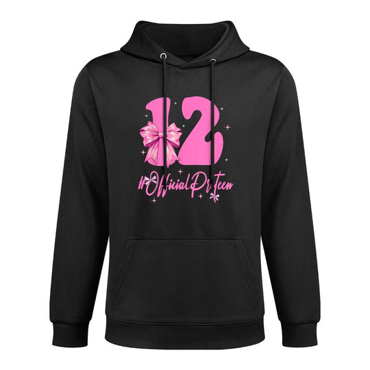 12 Year Old Official Pre-teen 12th Birthday Coquette Girl Customizable Surface Hoodie