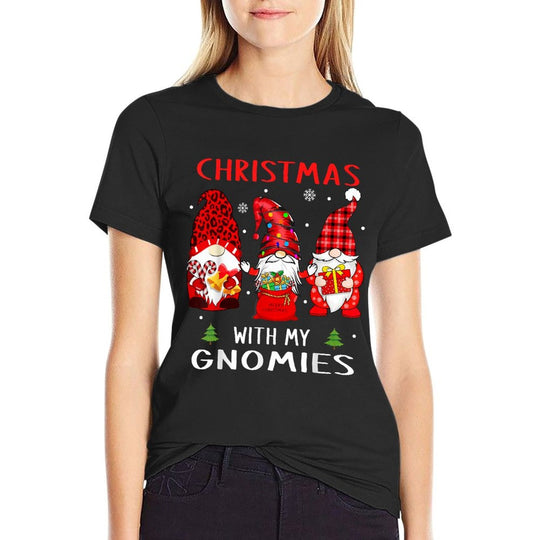 Gnomes Christmas Family Leopard Funny Plaid Men Women  Odor-resistant T-Shirt