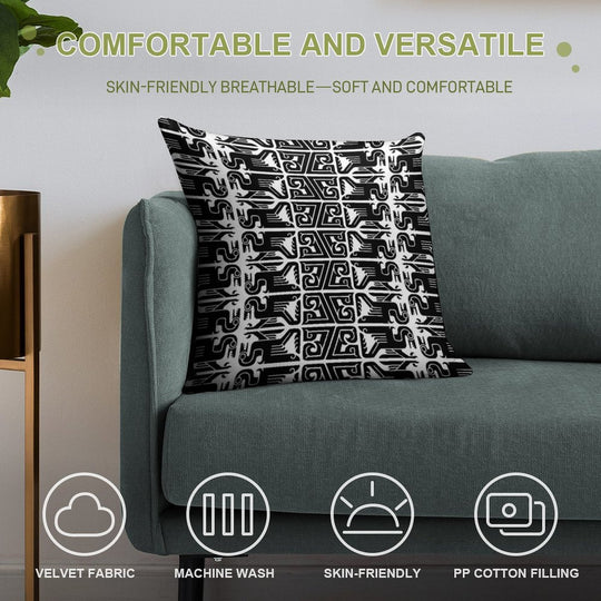 Bronze Age Microraptor Soft Durable Construction Throw Pillow