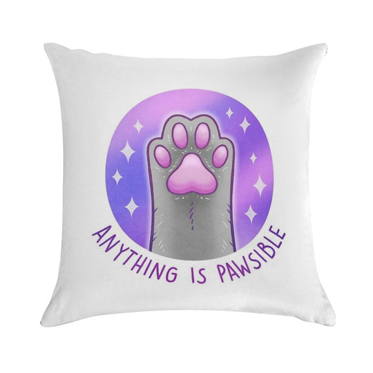 Anything Is Pawsible Soft Multiple Sizes Throw Pillow