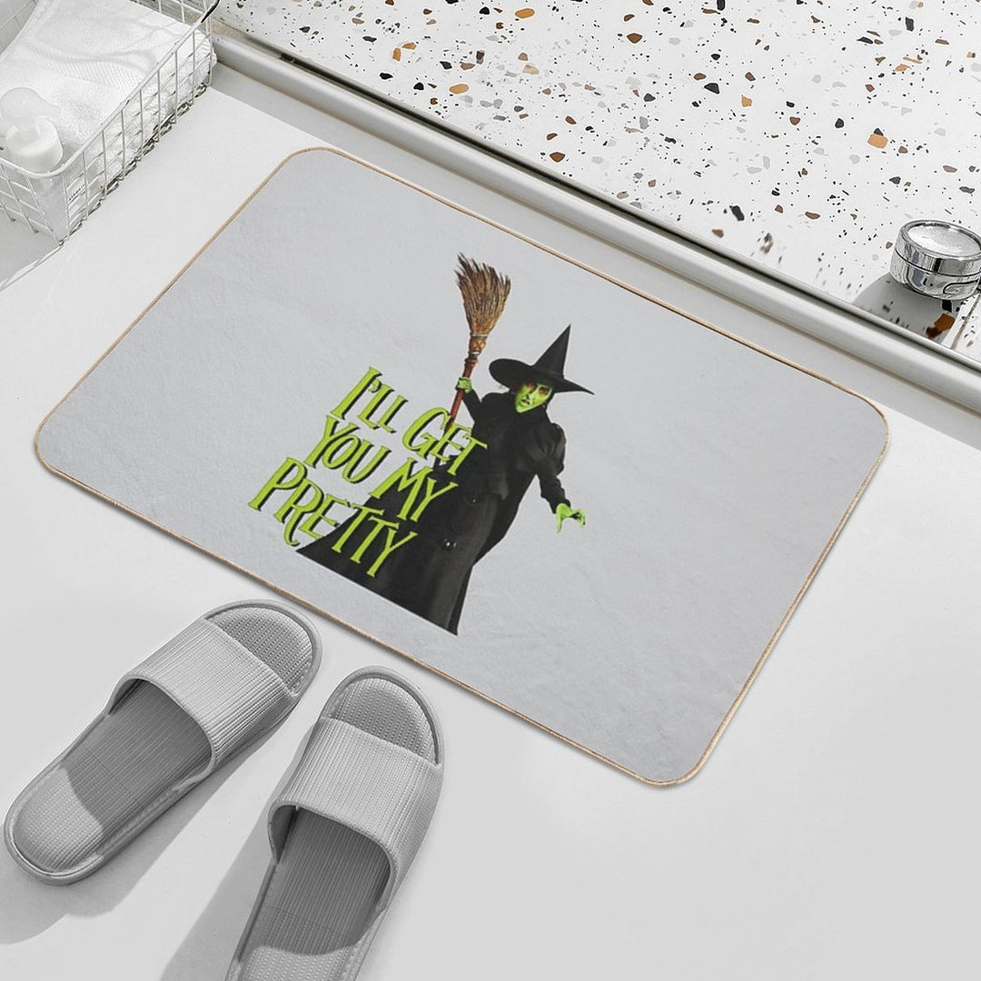Funny Vintage Witch L'll Get You My Pretty  Long-Lasting Bath Mat