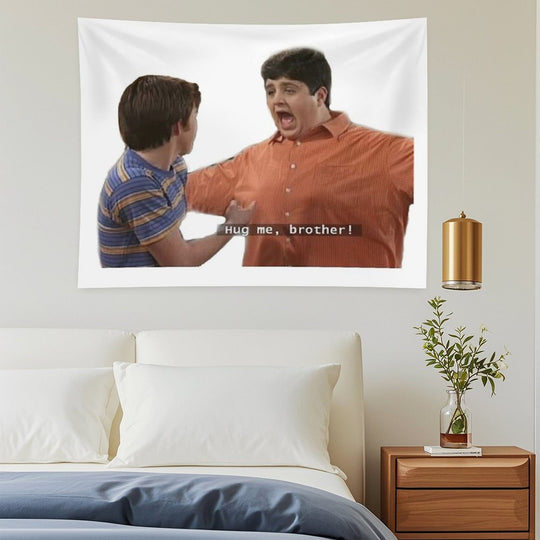 HUG ME BROTHA Sticker Tapestry