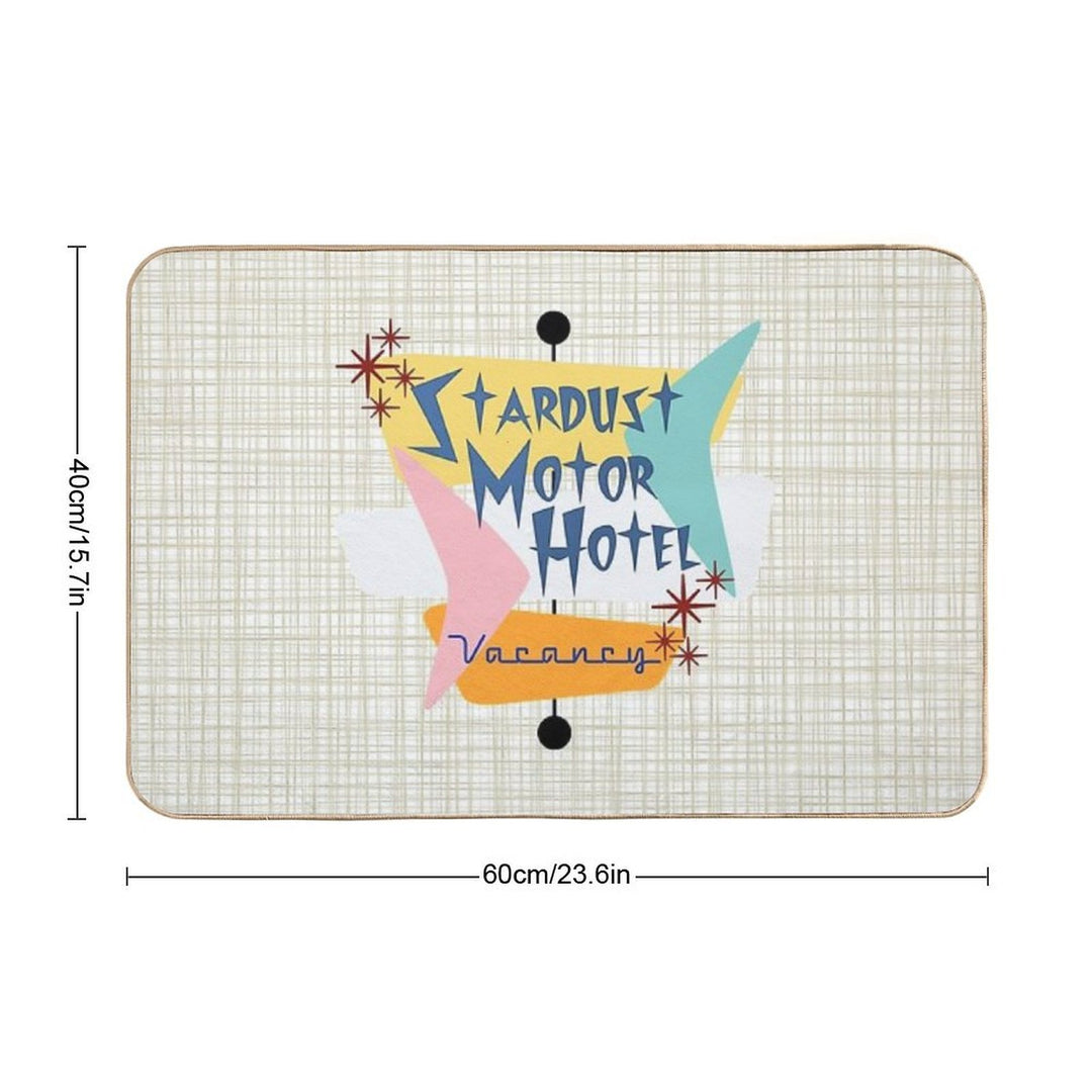 Stardust Motor Hotel (Bkgrnd) Durable Bath Mat
