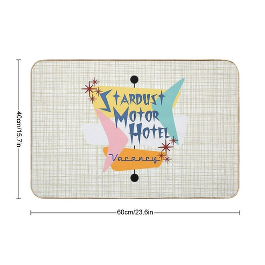Stardust Motor Hotel (Bkgrnd) Durable Bath Mat