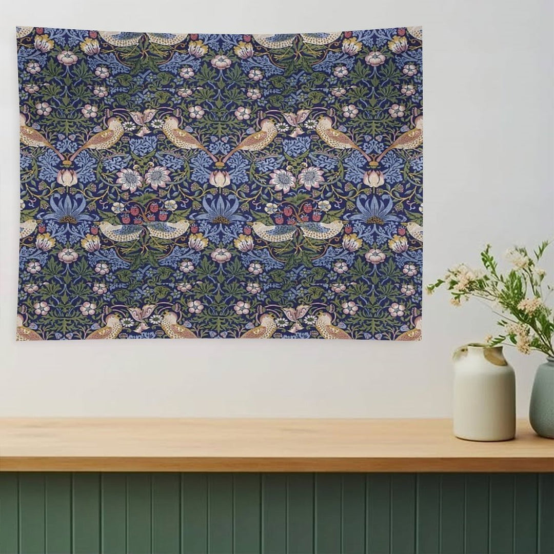 William Morris Strawberry Thief Design 1883 Tapestry