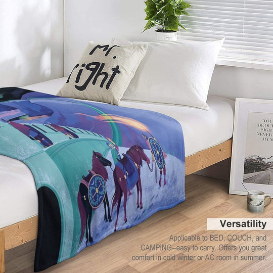 Lights Over Hadrians Wall Durable Throw Blanket