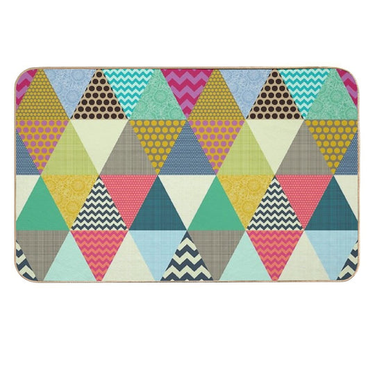New York Beauty Triangles  Repositionable Bath Mat