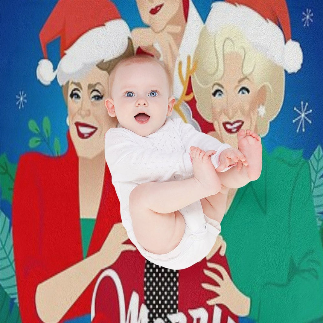 Christmas Girls! Easy Care Throw Blanket