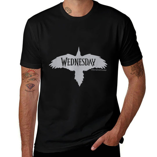 Wednesday Raven Silhouette Logo  Vintage-inspired T-Shirt