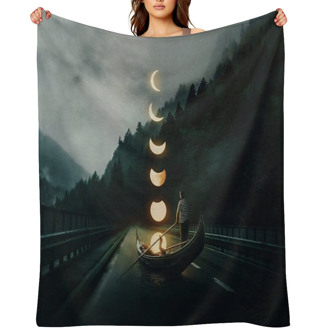 Moon Ride Compact Throw Blanket