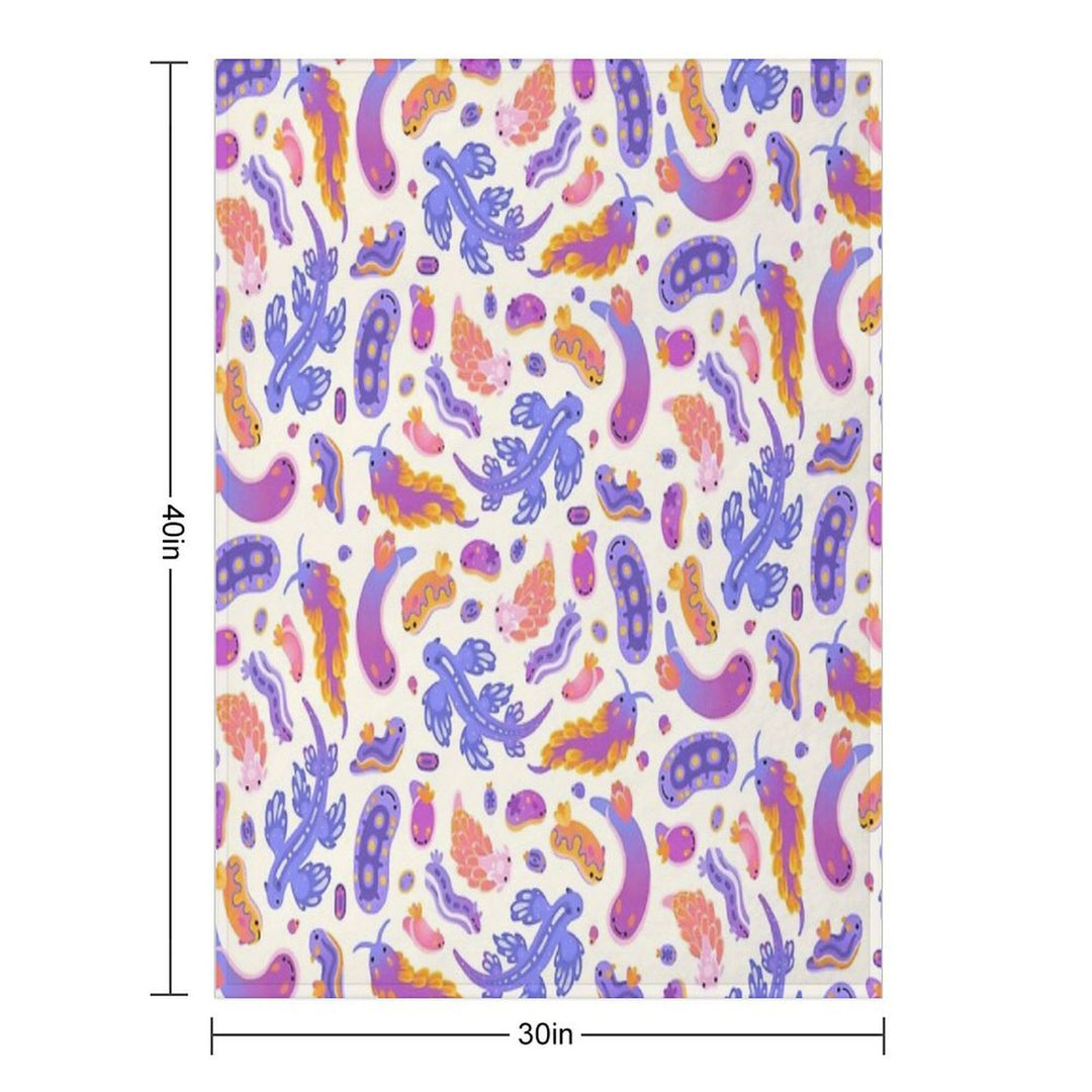 Sea Slug - Pastel Sustainable Throw Blanket