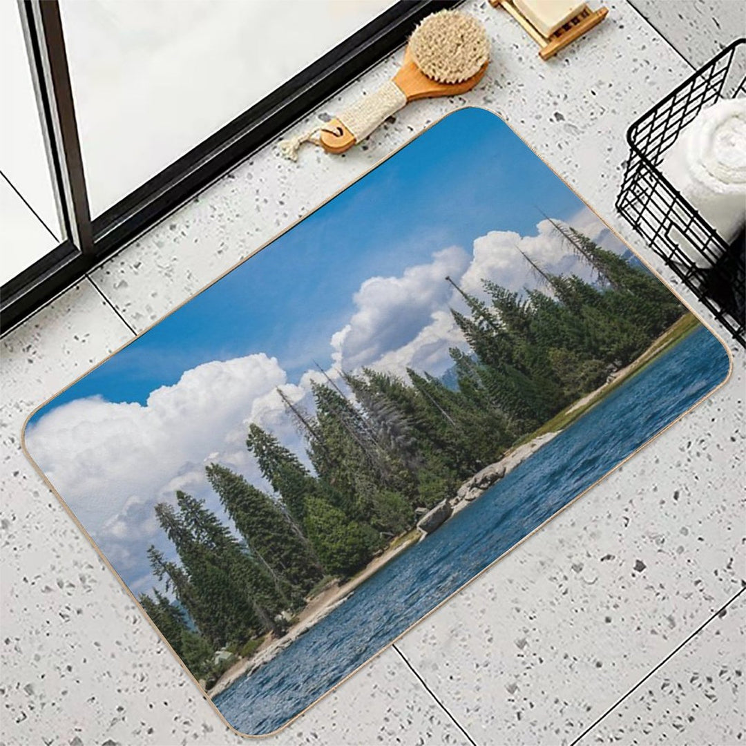 Shaver Lake in Summer  Anti-Trip Bath Mat