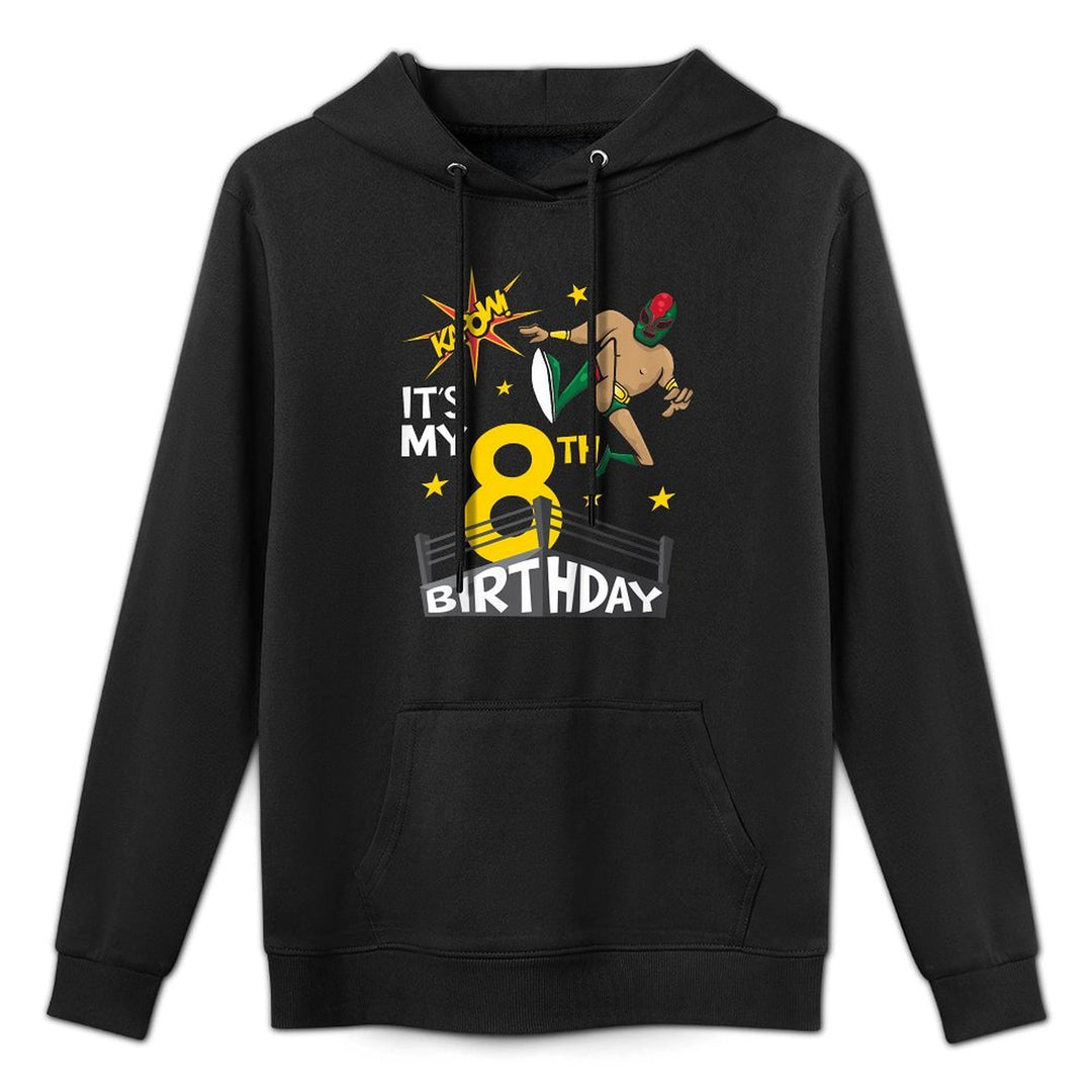 Kids Kids It's My 8th Birthday Wrestling Theme for 8-Year-Old Boy Pilling-Resistant Hoodie