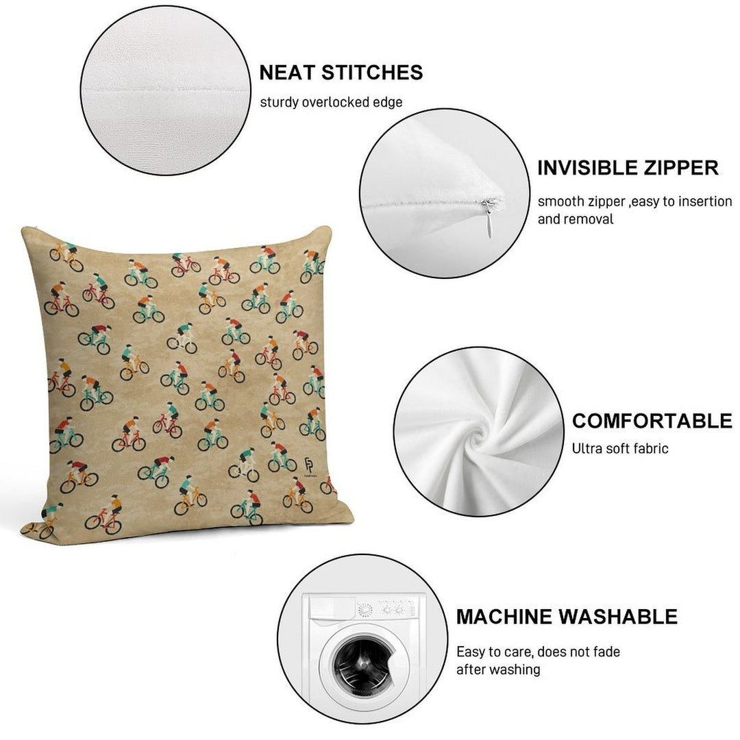 Mountain Biking at Hadleigh Castle Country Park Soft Shrink-Resistant Throw Pillow