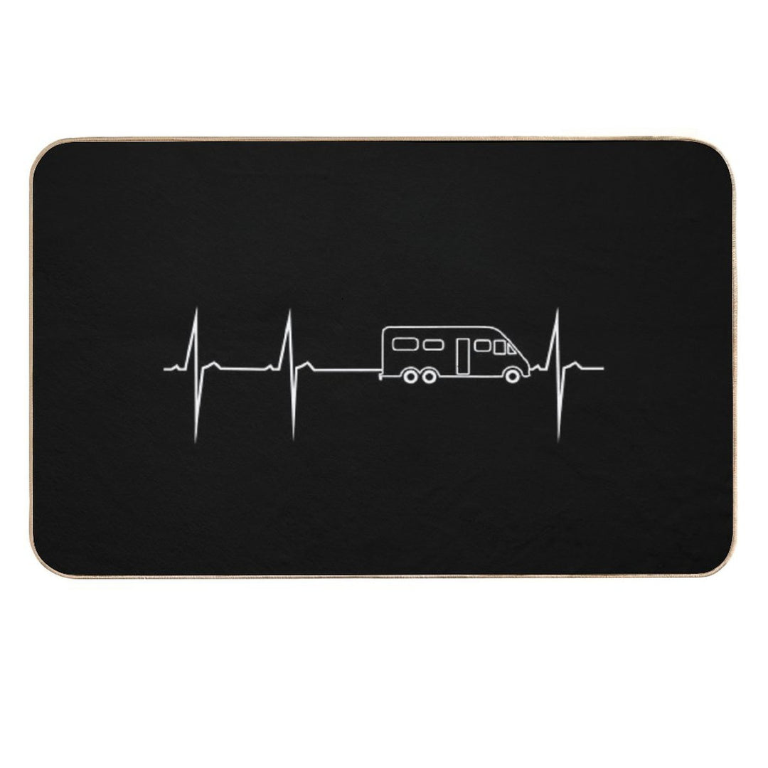 My Heart Beats for RV Camping  Non-Slip Bath Mat
