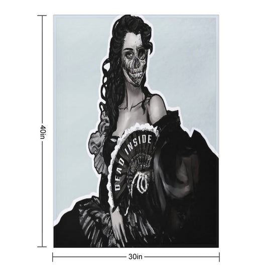 Dead Inside Travel-friendly Throw Blanket