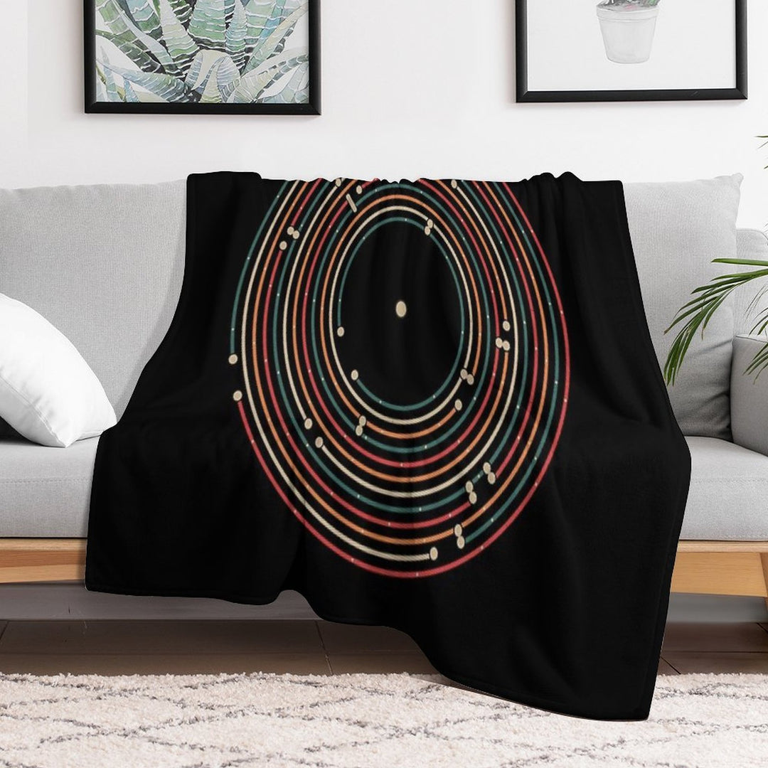Vinyl Music Metro Record Map Labyrinth Comfort Throw Blanket