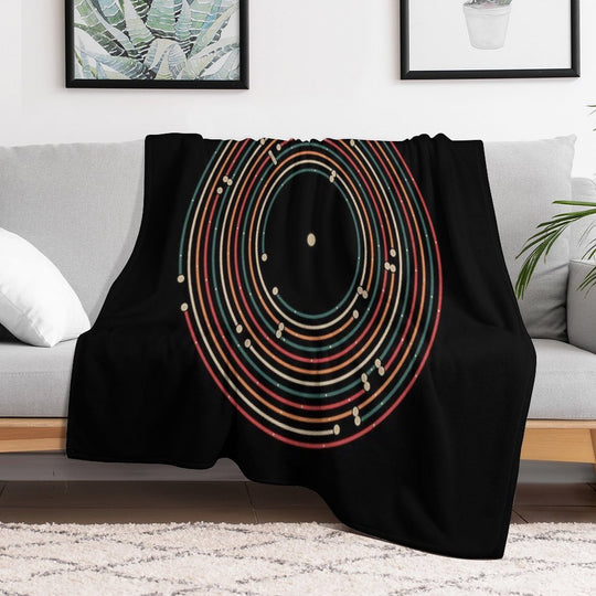 Vinyl Music Metro Record Map Labyrinth Comfort Throw Blanket