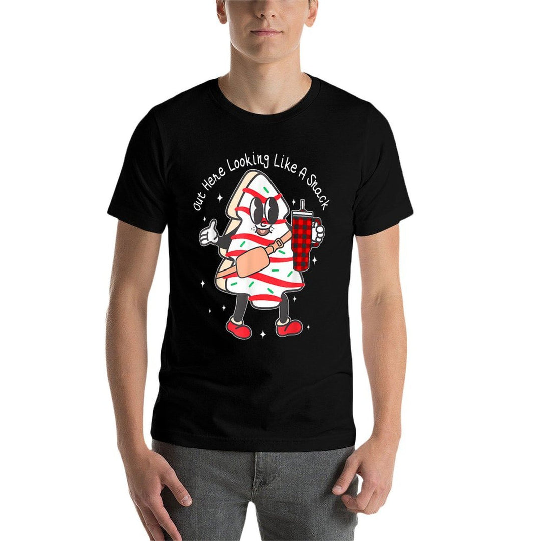 Out Here Looking Like A Snack Cute Xmas Tree Cake Christmas  Durable T-Shirt