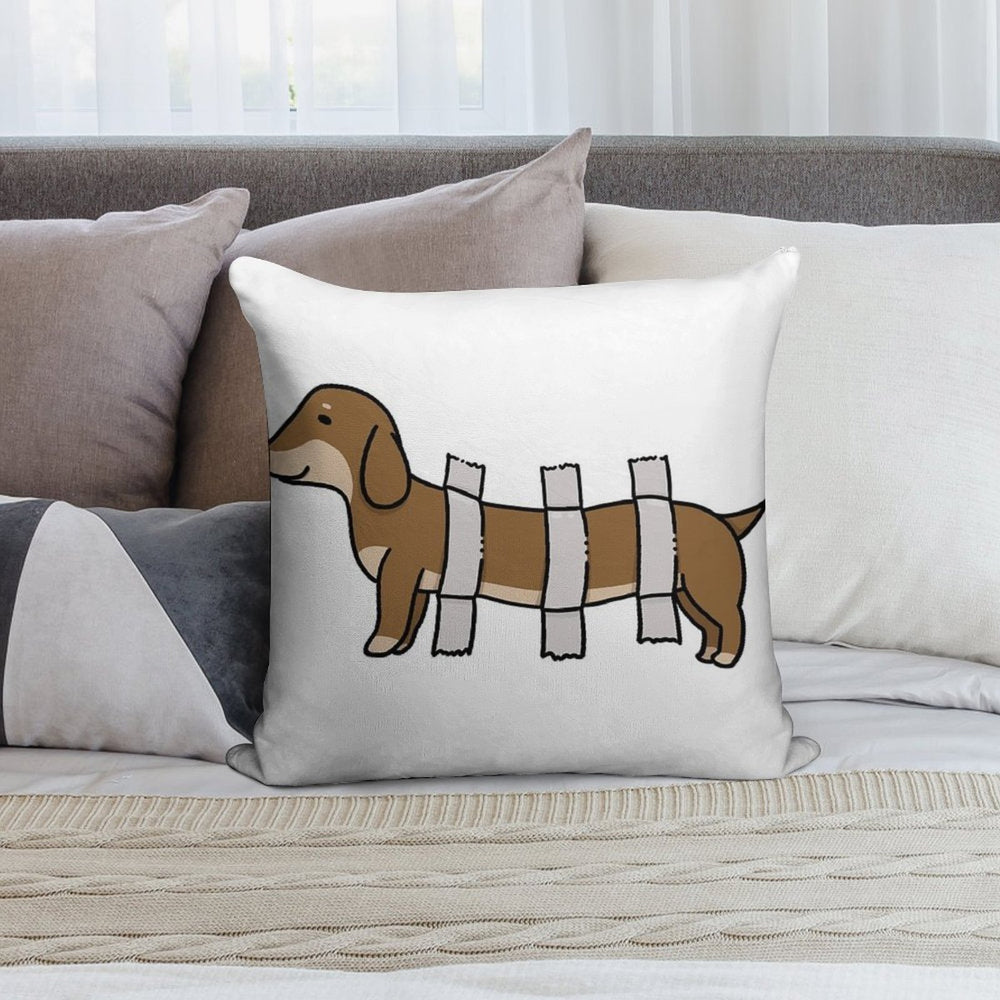 Cute Dachshund Soft Durable Construction Throw Pillow