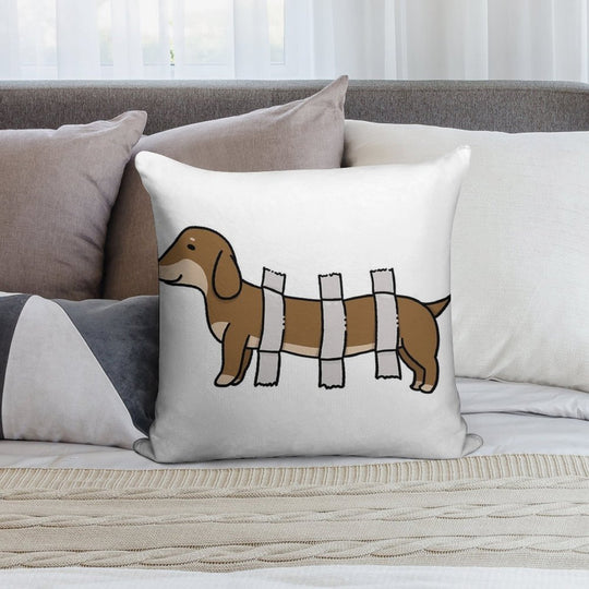 Cute Dachshund Soft Durable Construction Throw Pillow