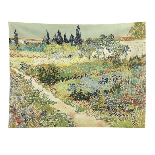 Vincent Van Gogh Garden at Arles Tapestry