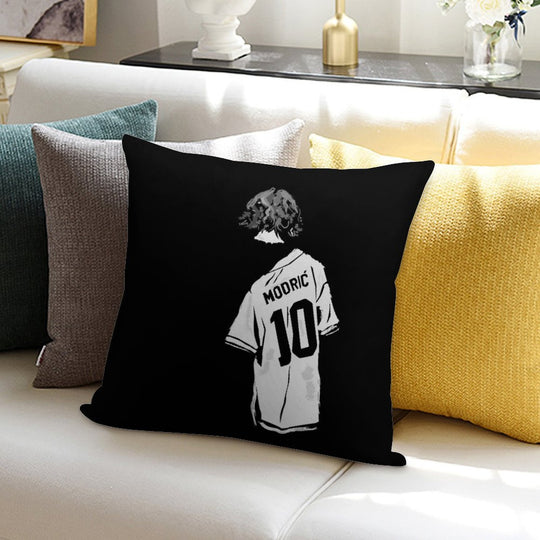 LUKA MODRIC WHITE LEGEND Soft Short Plush Fabric Throw Pillow