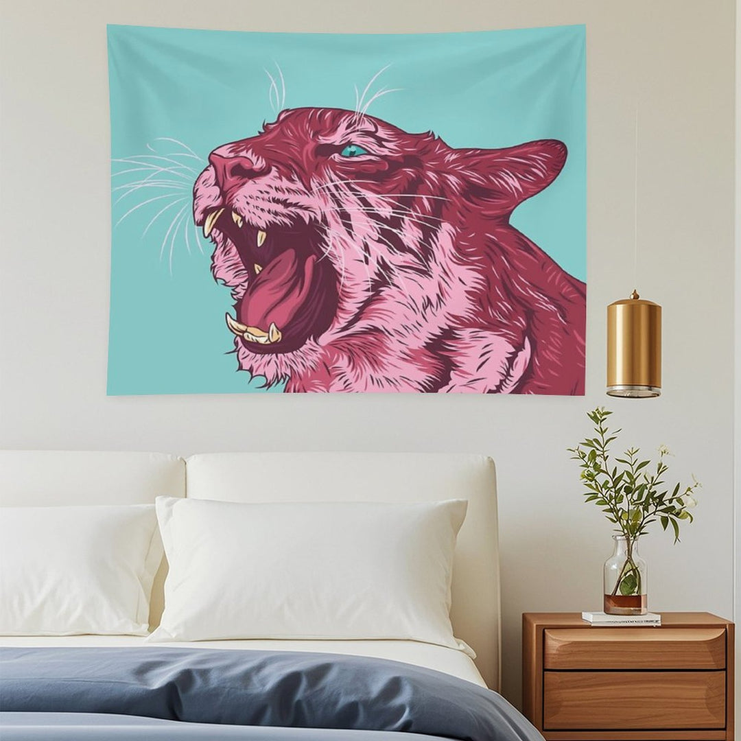 Magenta Tiger Tapestry