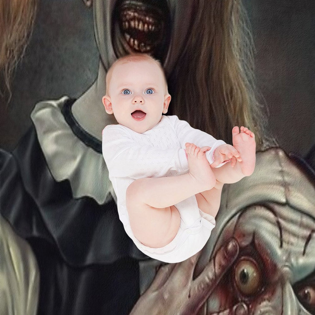 Terrifier 2- The Little Pale Girl Machine-washable Throw Blanket