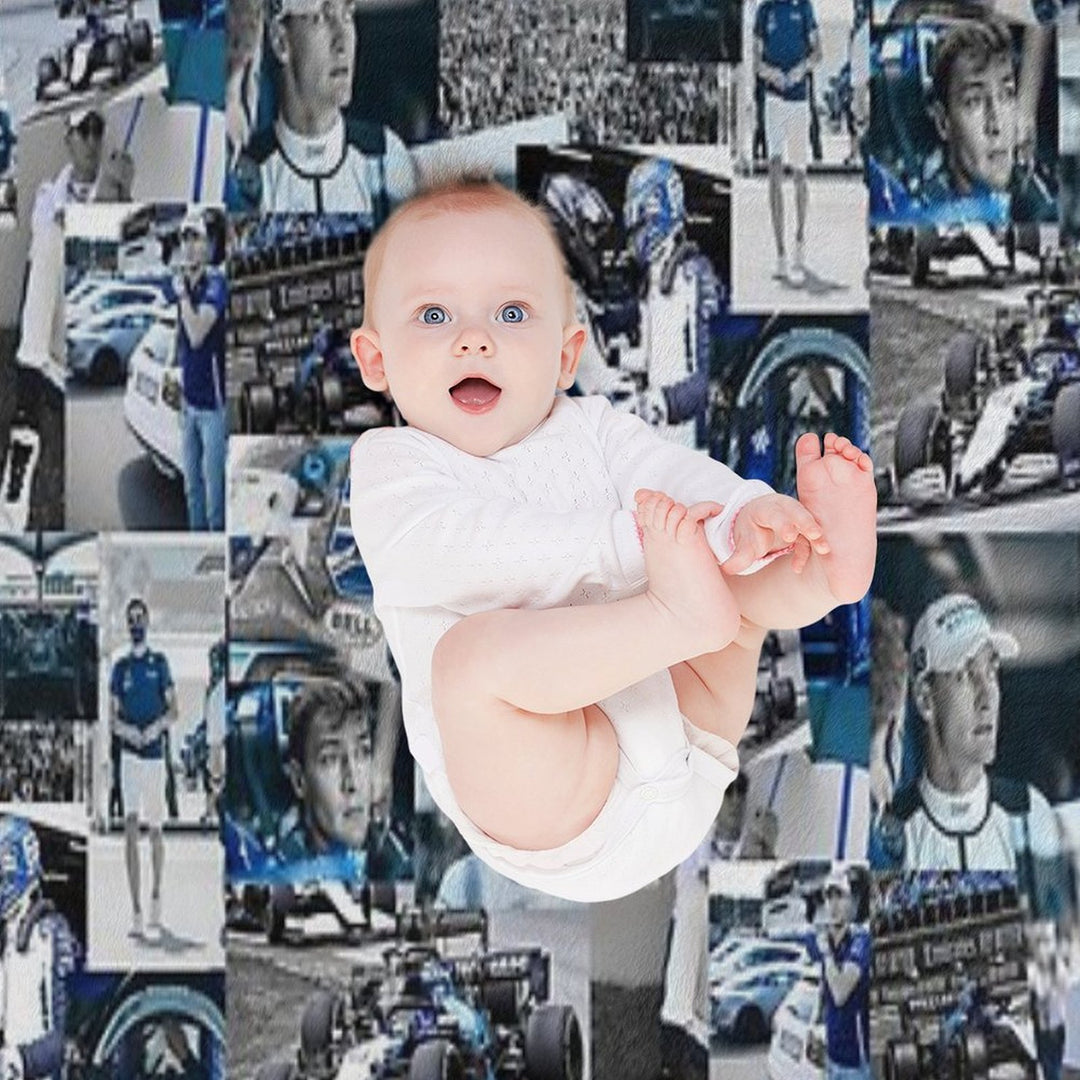 George Russle Williams Racing Collage All-season Throw Blanket