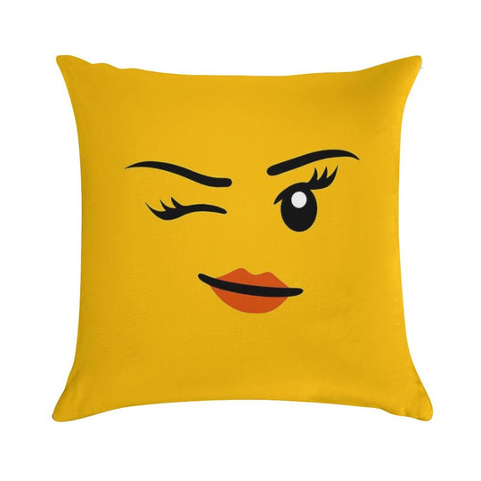 Brick Face - Cheeky Girl Soft Skin-Friendly Throw Pillow