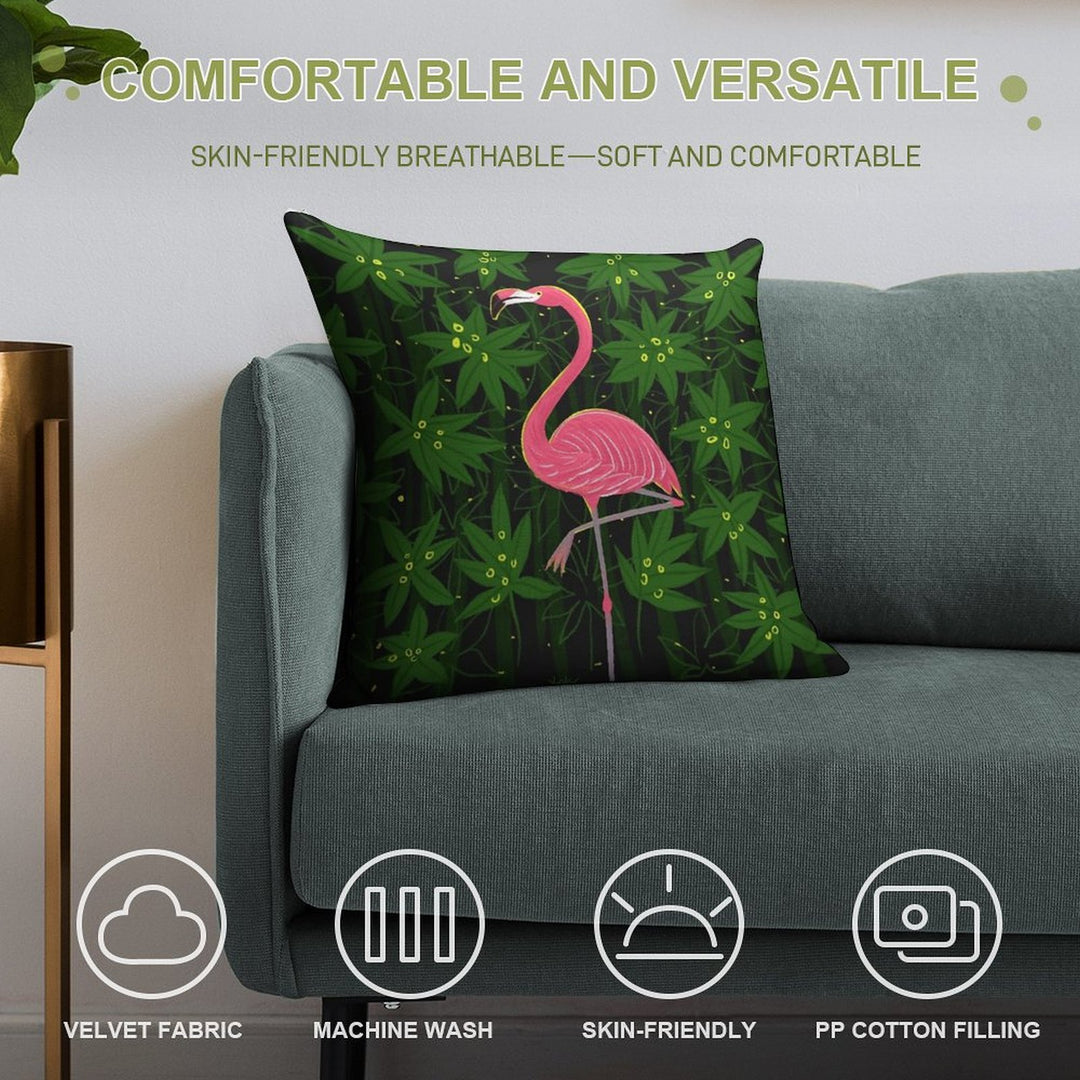 Flamingo Soft Gift Ready Throw Pillow