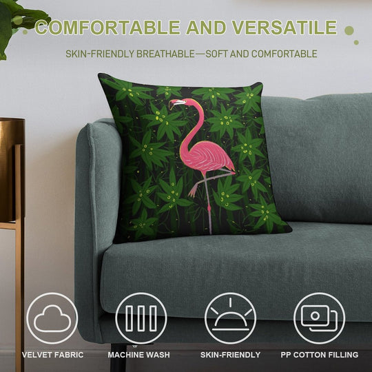 Flamingo Soft Gift Ready Throw Pillow