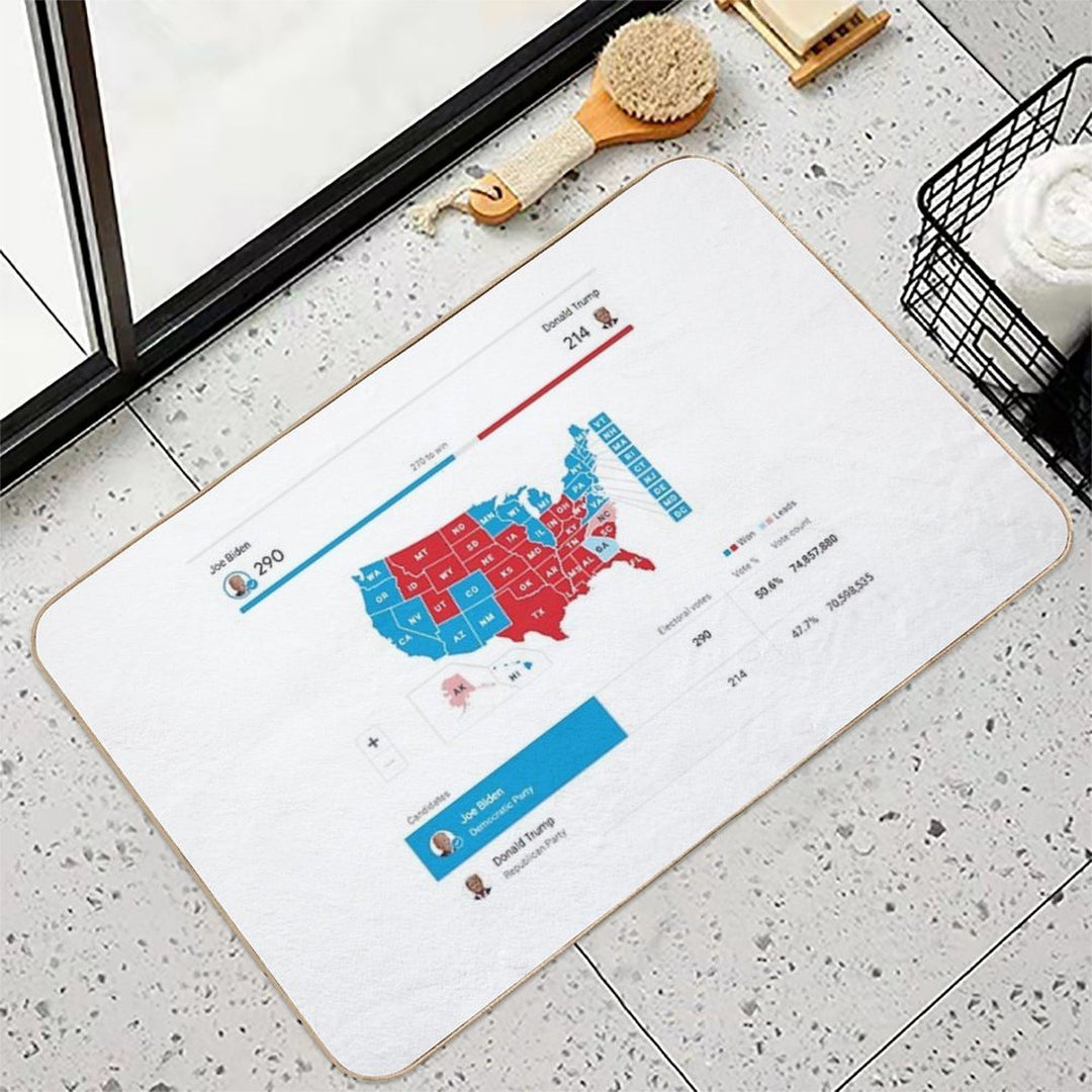 2020 United States Election Results BidenTrump  Multi-Purpose Bath Mat