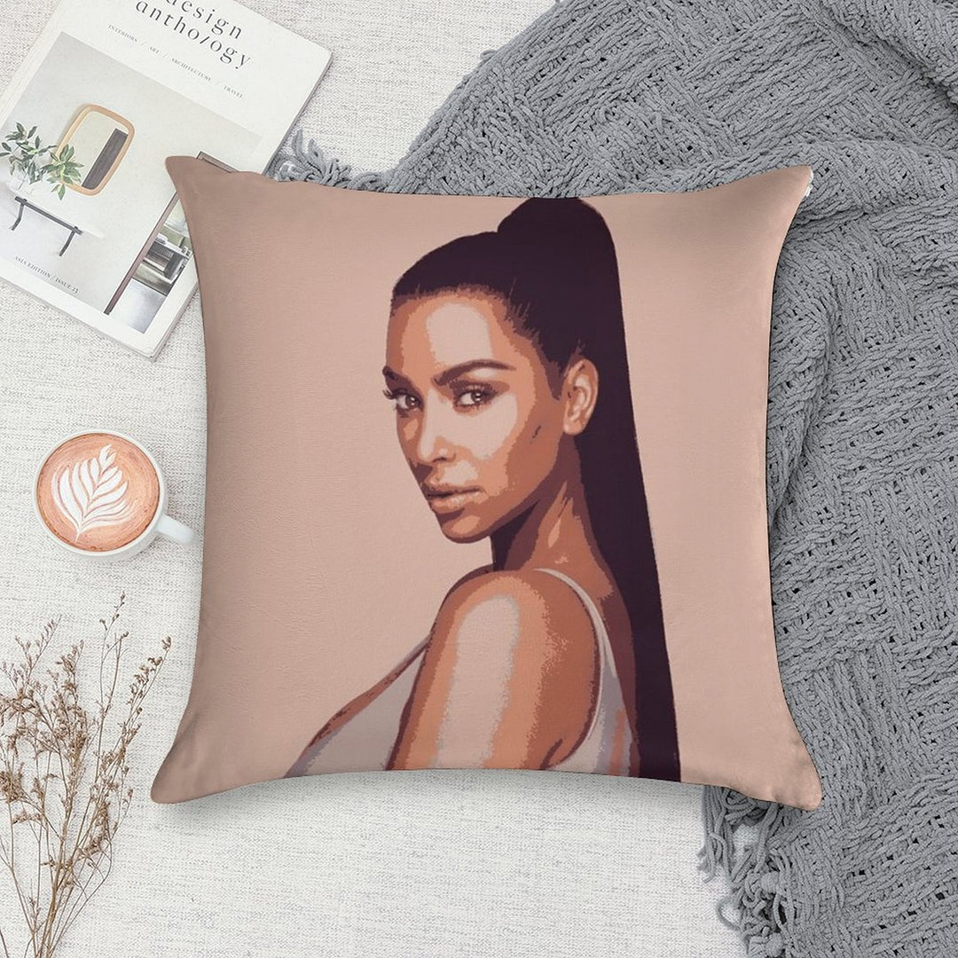 Kim Kardashian Exclusive Merch Soft Reinforced Edging Throw Pillow