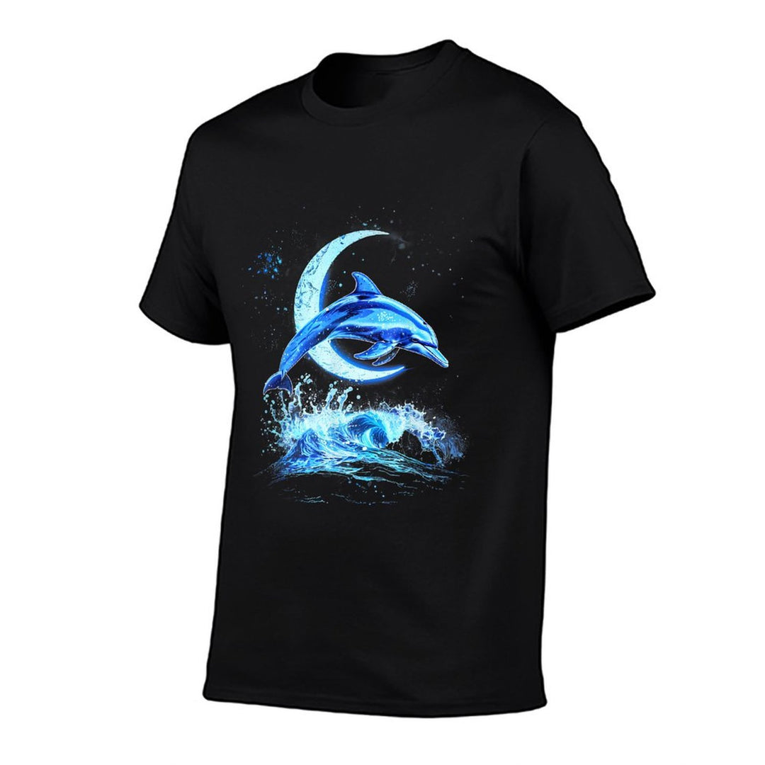 Dolphin Artwork Sea Ocean Dolphin Ocean Sea Animal Lover  Trendy Pattern T-Shirt