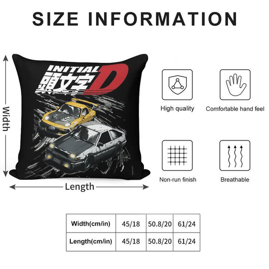 Mountain Drift Racing Initial D Tandems AE86 Vs FD Rx-7 Soft Style Accent Throw Pillow