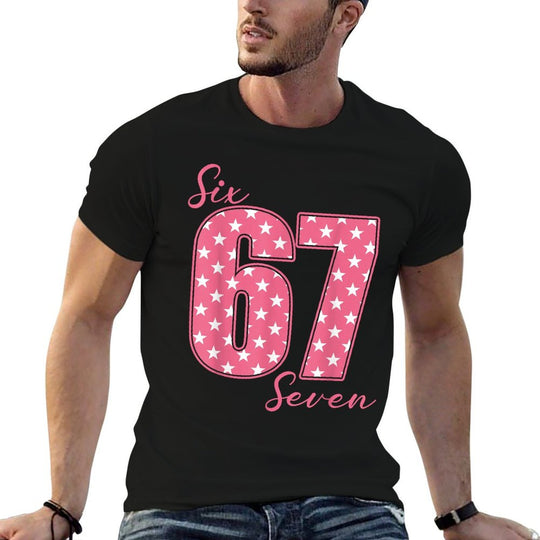 67 Funny Meme  Fade-proof Color T-Shirt