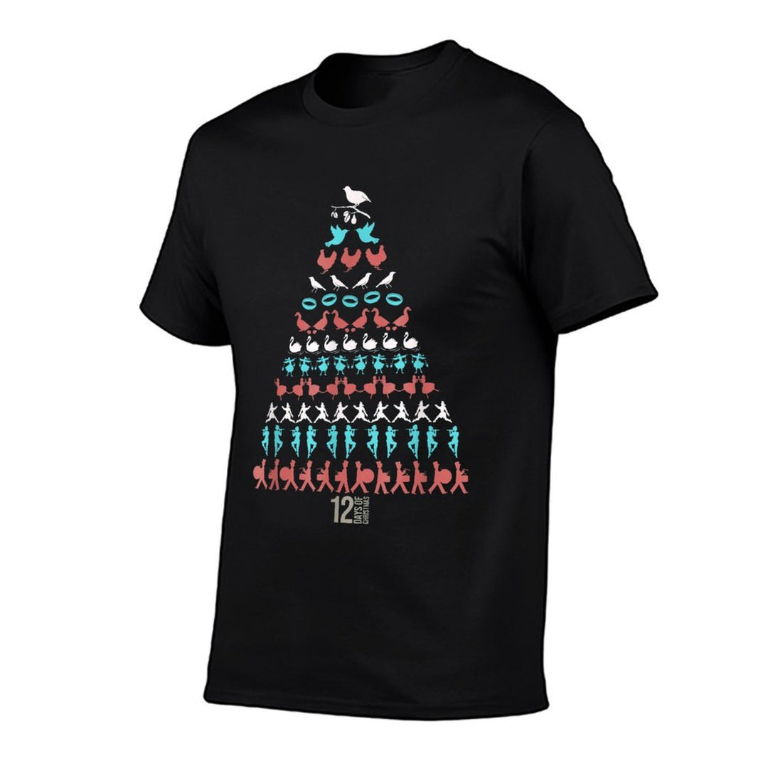 12 Days of Christmas Tree Classic Holiday Christmas Carol  Quick-drying T-Shirt