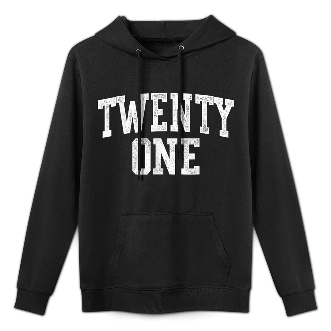 Twenty One Minimalist 21st Birthday Design 21-Year-Old Adjustable Hood Hoodie