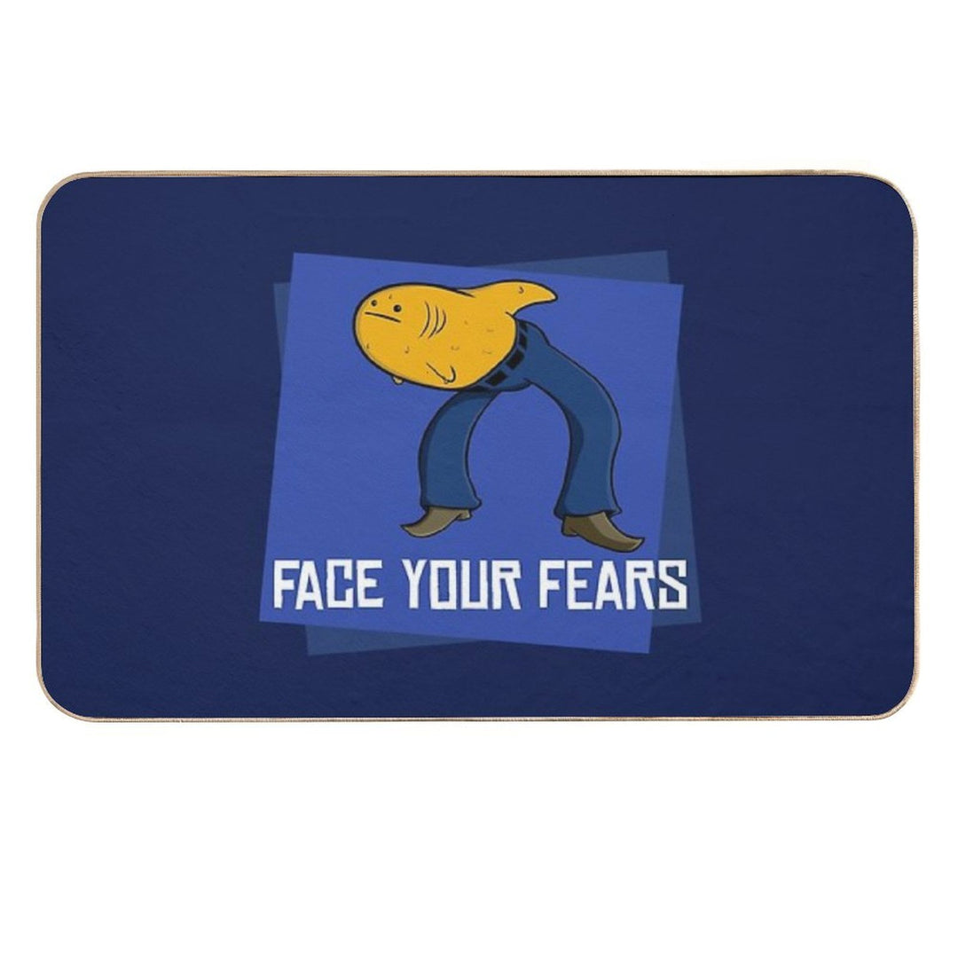 Face Your Fears  Repositionable Bath Mat