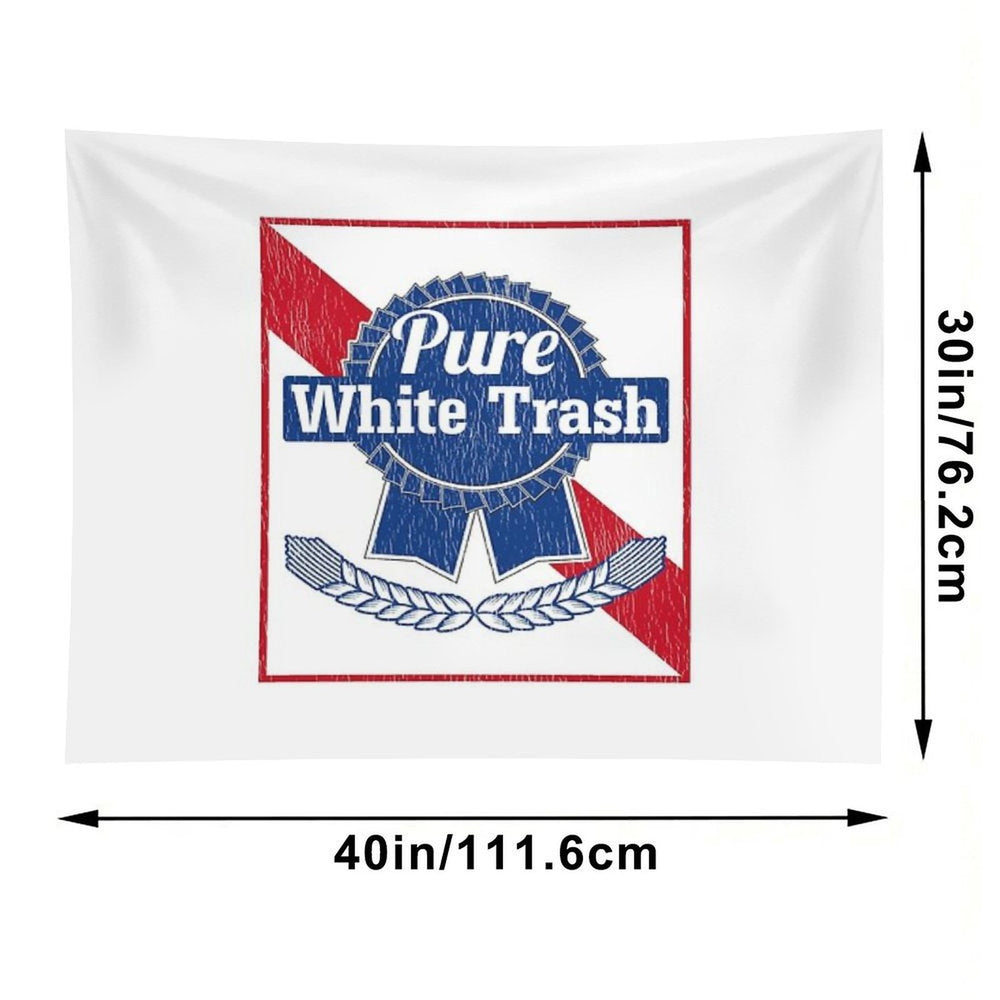 Funny Redneck Gift, Pure White Trash Tapestry