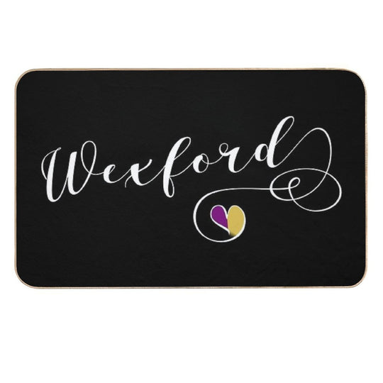 Wexford County Colours Flag Heart, Loch Garman, Ireland, Irish  Non-Slip Bath Mat