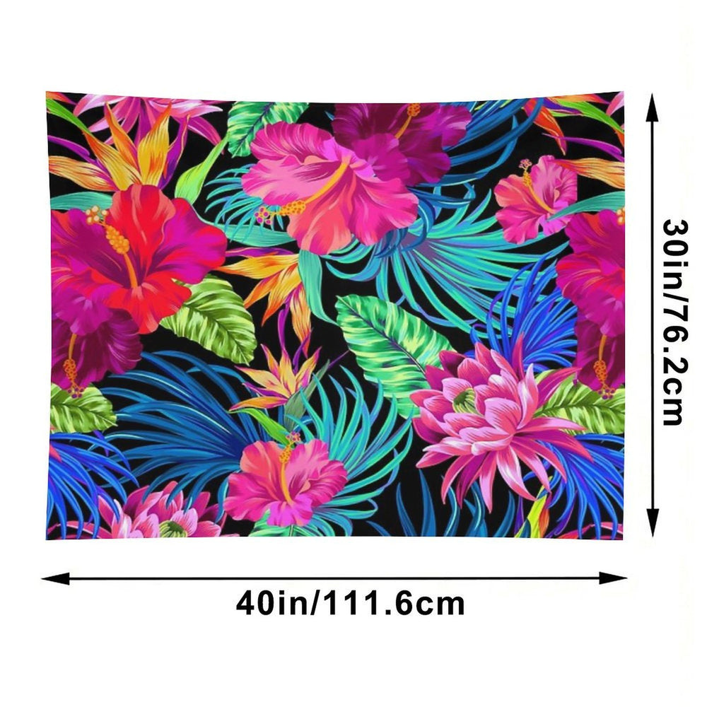 Drive You Mad Hibiscus Pattern Tapestry