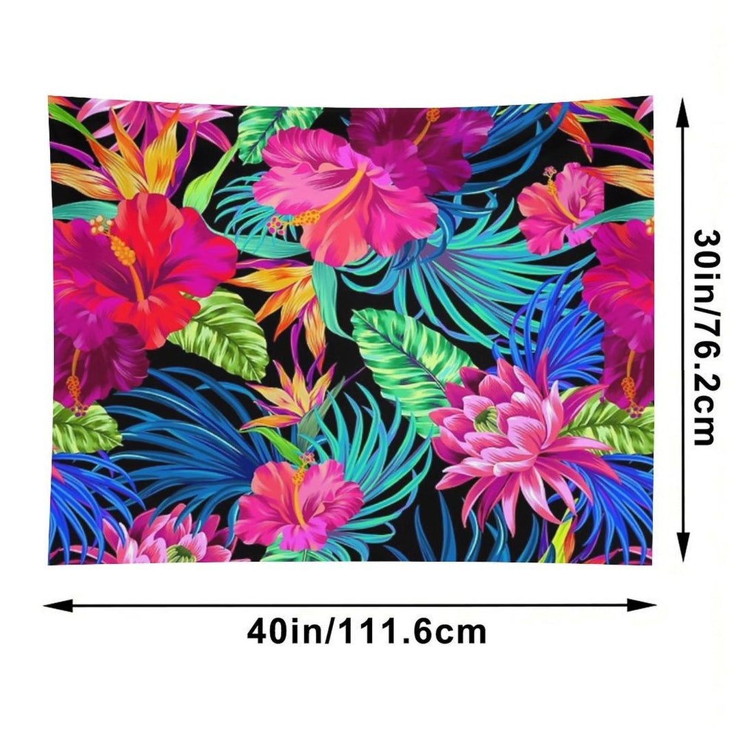 Drive You Mad Hibiscus Pattern Tapestry