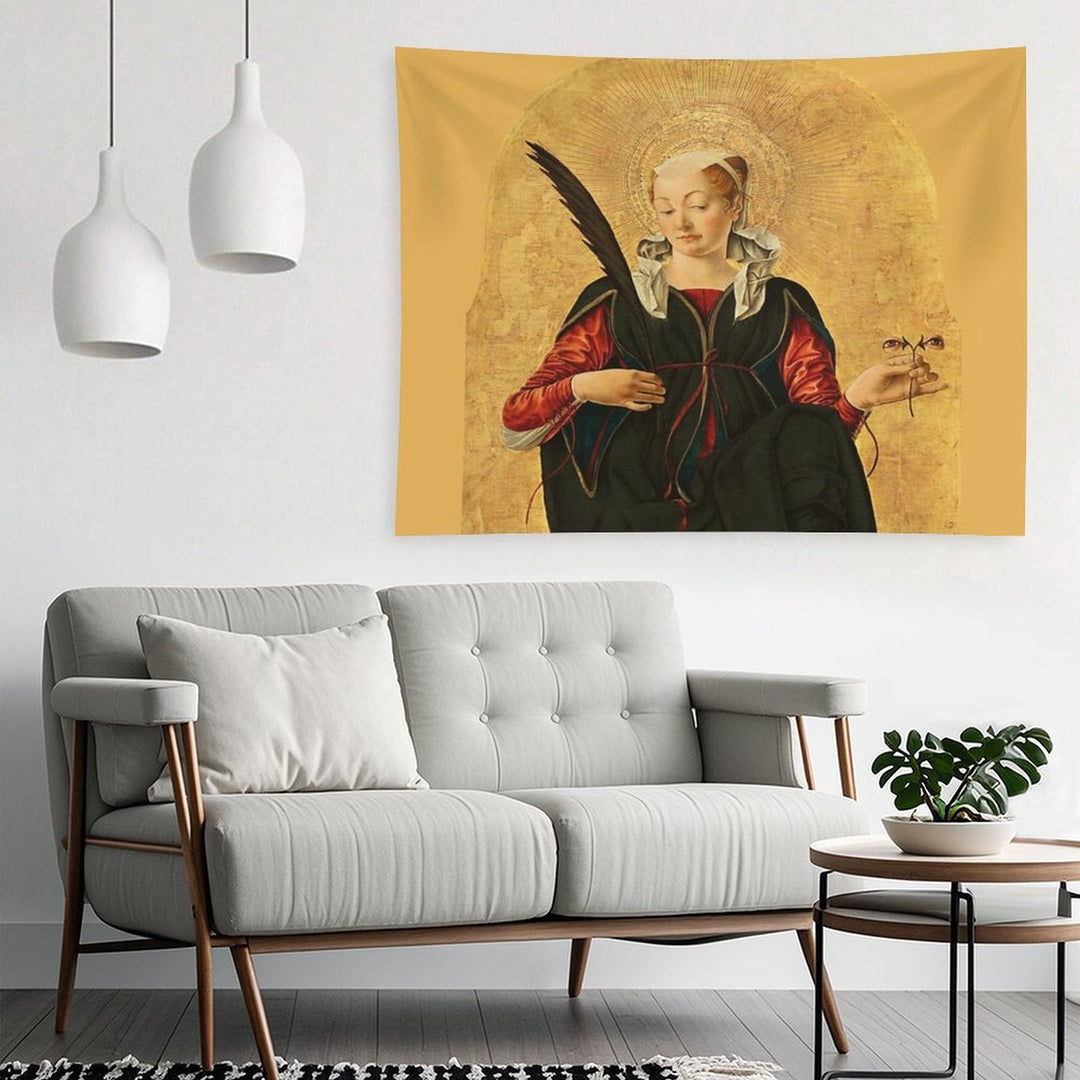 Digitally Remastered St. Lucy by Francesco Del Cossa Tapestry