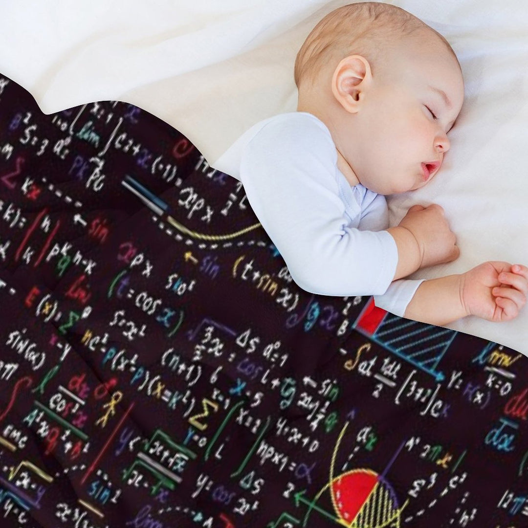 Colorful Math Formulas Versatility Throw Blanket